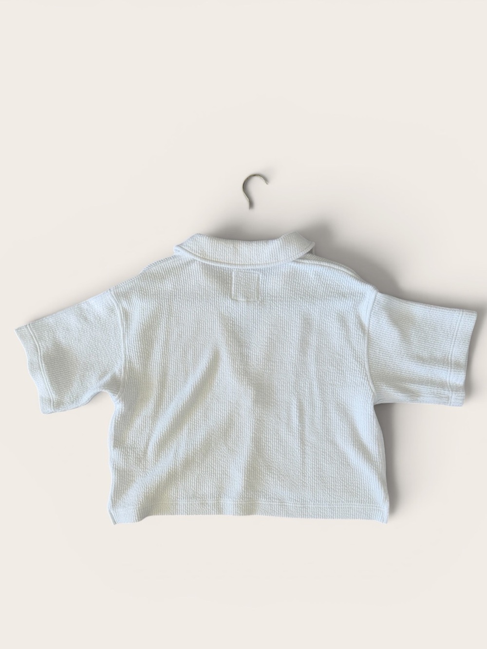 Aerie White Textured V Neck Sweatshirt XS NWT - Picture 4 of 4